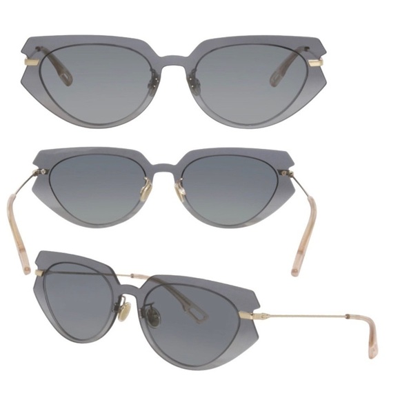 CHRISTIAN Dior Cat Eye 
DiorAttitude2 Gray Gold 53-19 140 lightweight - Picture 5 of 16